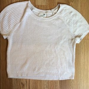 LA Hearts light pink ribbed crop size medium